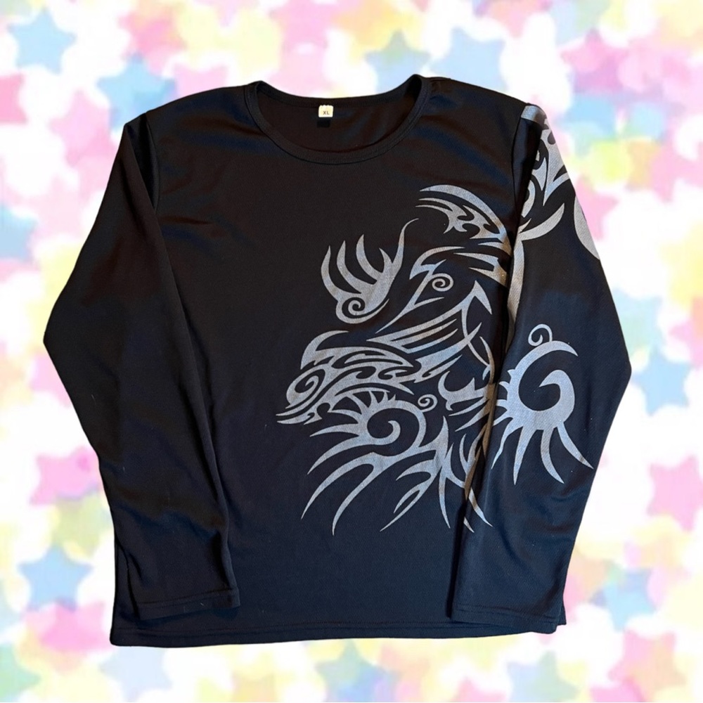 Tribal Print Long Sleeve Tee